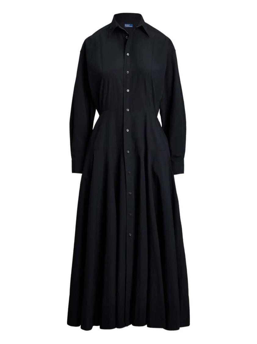 Polo Ralph Lauren Classic Shirt Dress With Flared Skirt And Button-Down Front