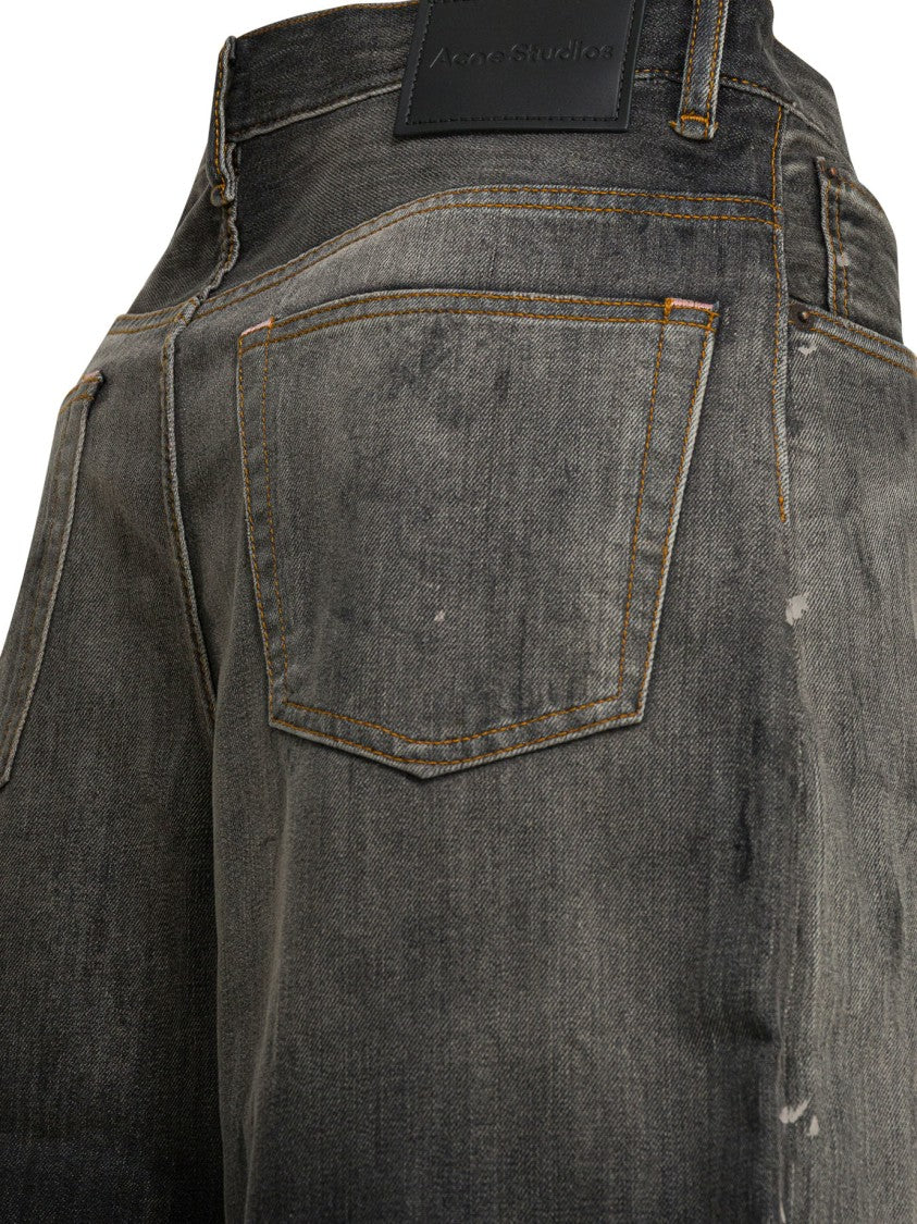 Acne Studios Mid-Length Relaxed Fit Organic Cotton Denim Shorts