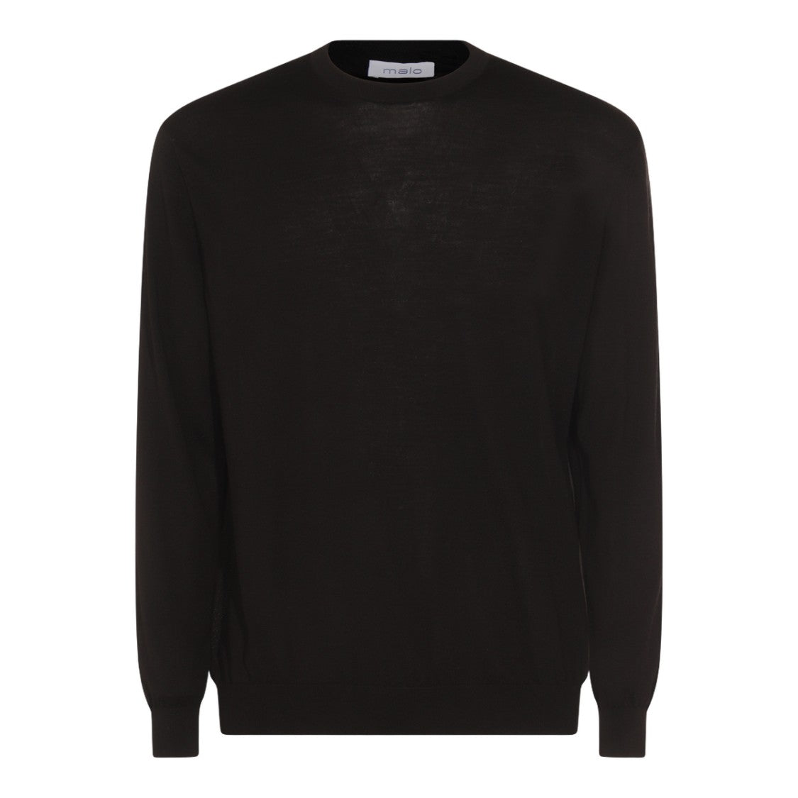 Malo Classic Black Sweater With Crew Neckline