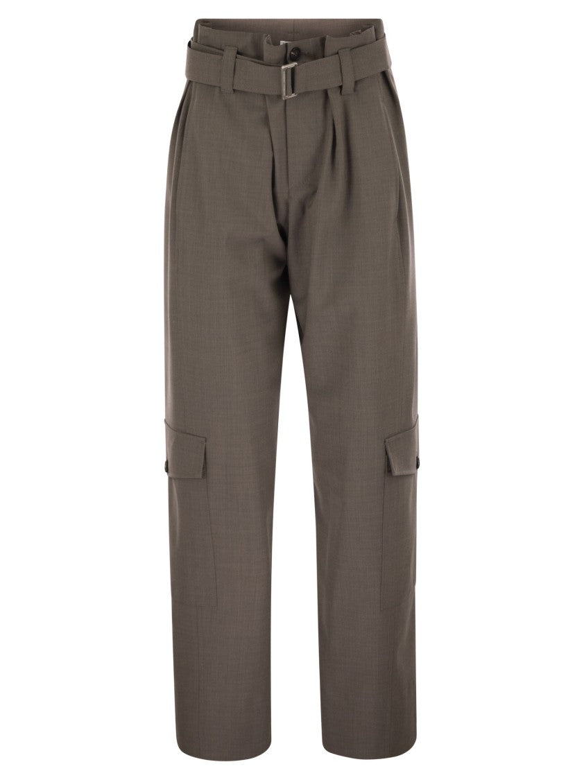 Brunello Cucinelli Tropical Luxury Wool Utility Trousers