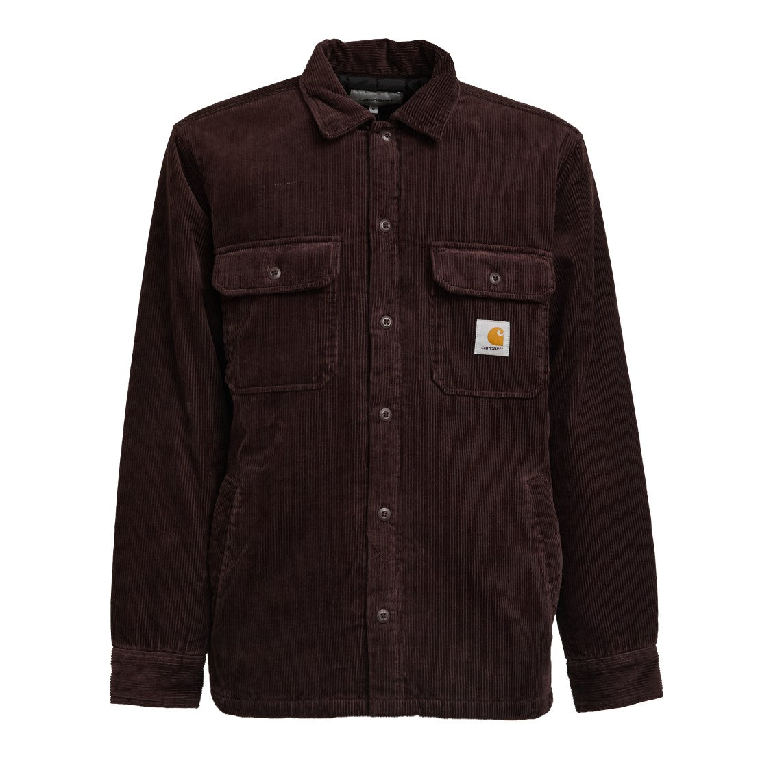 Carhartt Wip Quilted Black Shirt Jacket With Button Closure And Pocket Details