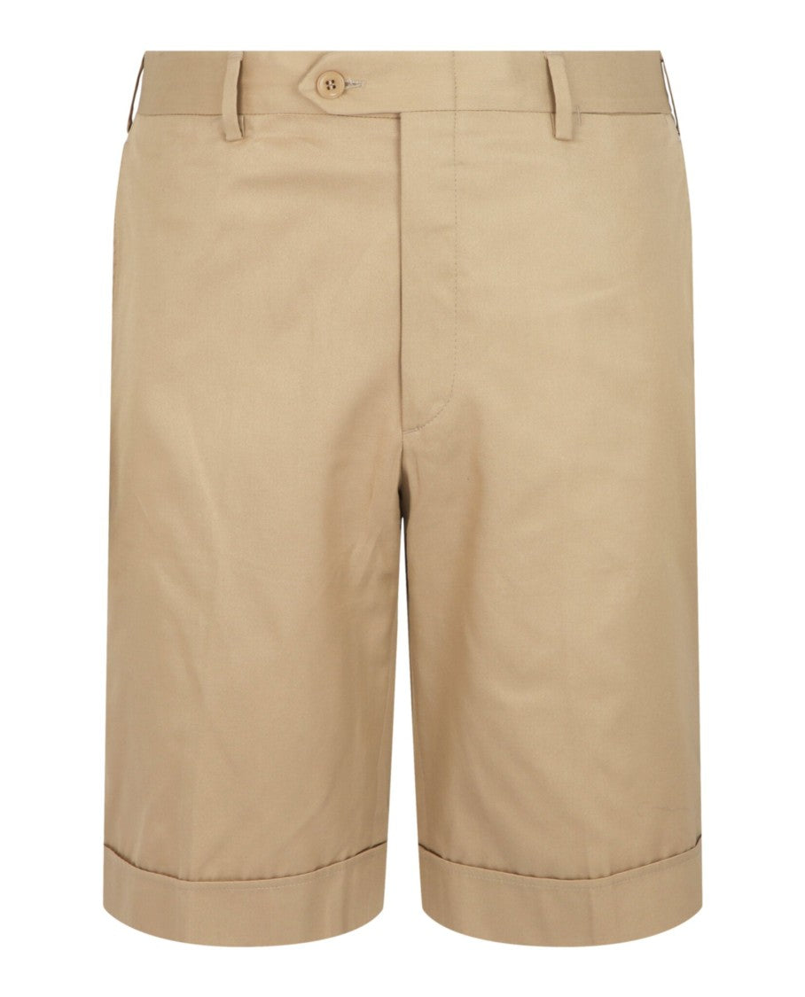 Brioni Mid-Rise Cotton Bermuda Shorts With Tailored Cuffs