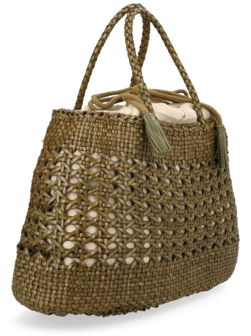 Dragon Diffusion Santa Cano Open Weave Tassels Tote Bag
