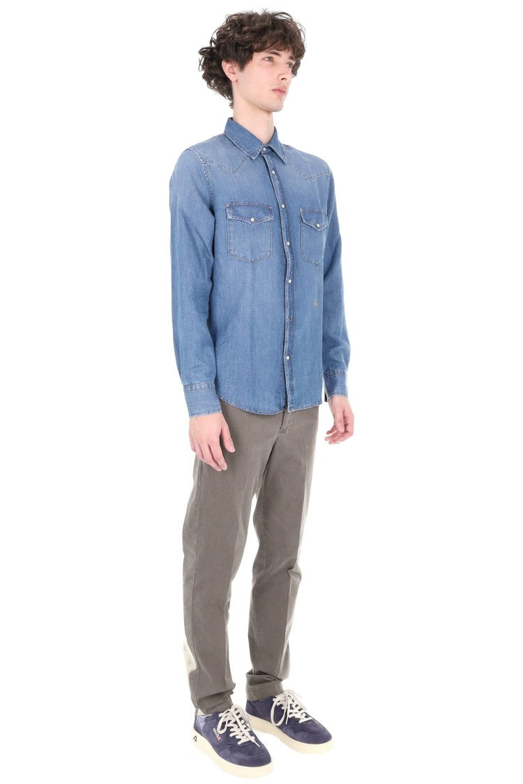 Jacob Cohen Texas Cotton-Linen Western Denim Shirt