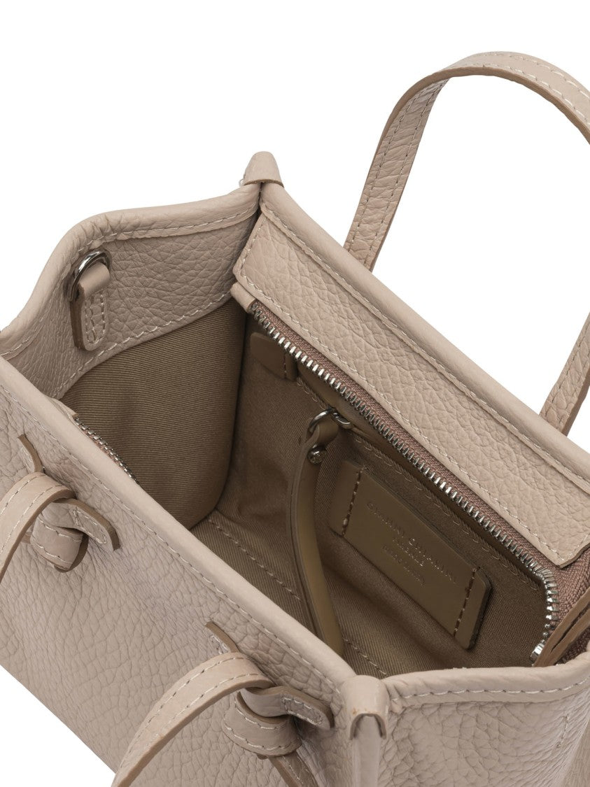 Gianni Chiarini Textured Leather Handbag With Detachable Strap