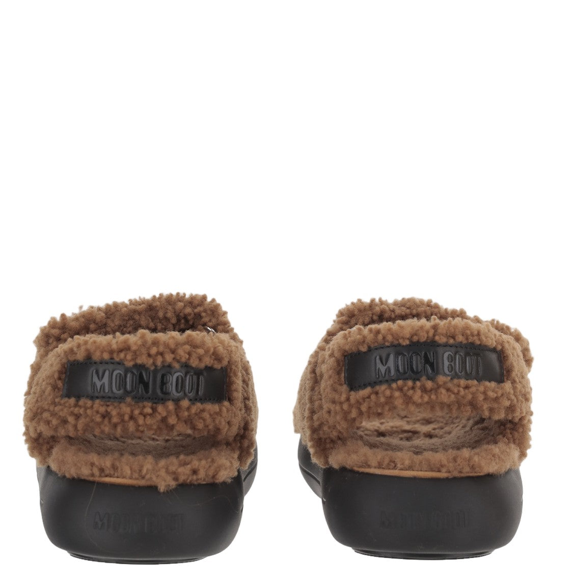 Moon Boot Shearling Sandals With Double Strap
