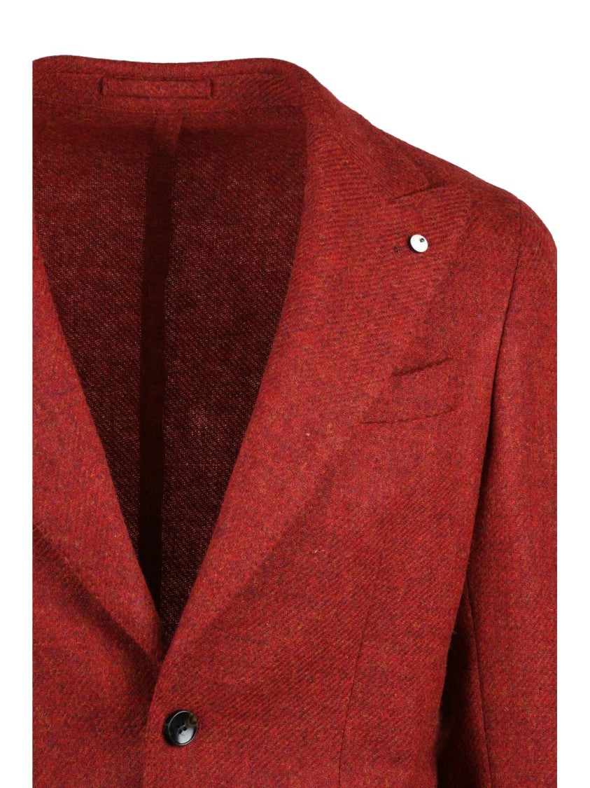 L.B.M. 1911 Rounded Wool Jacket With Button Closure And Patch Pockets