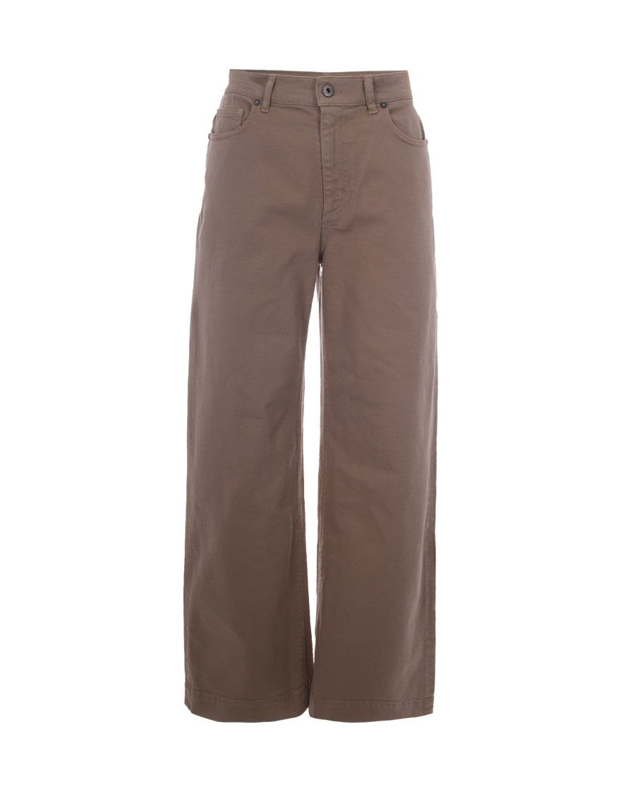 P.A.R.O.S.H. Sand Wide-Leg High-Waisted Jeans