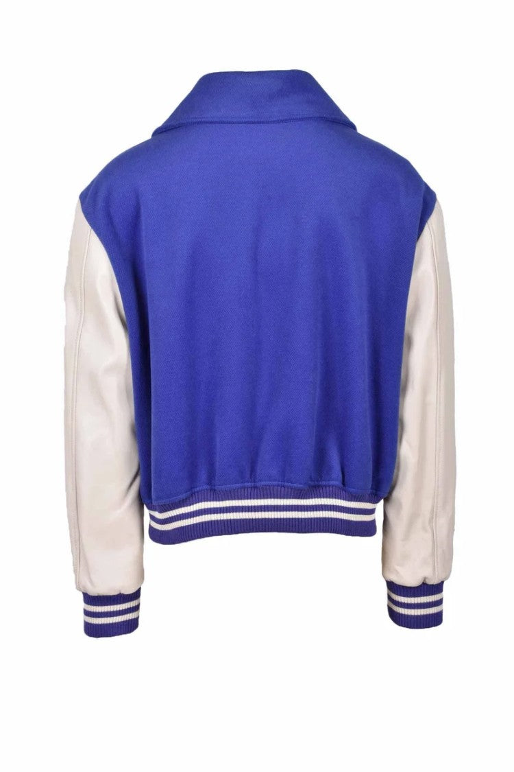 Family First Varsity-Style Jacket With Embroidered Accents
