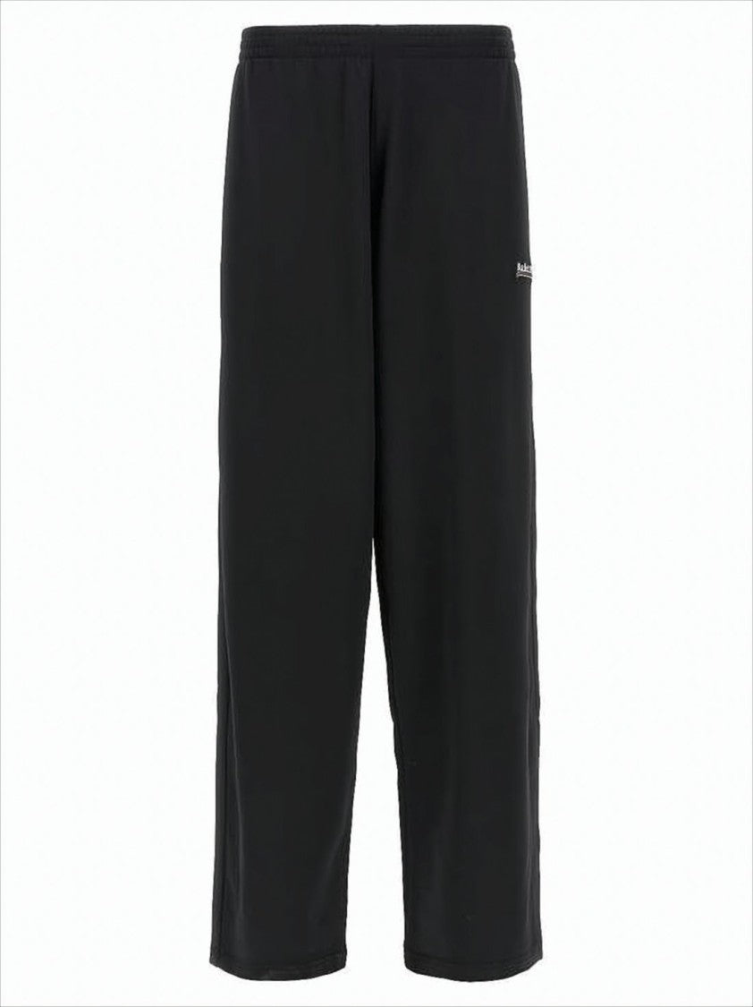 Balenciaga Relaxed Fit Cropped Black Jogger Pants