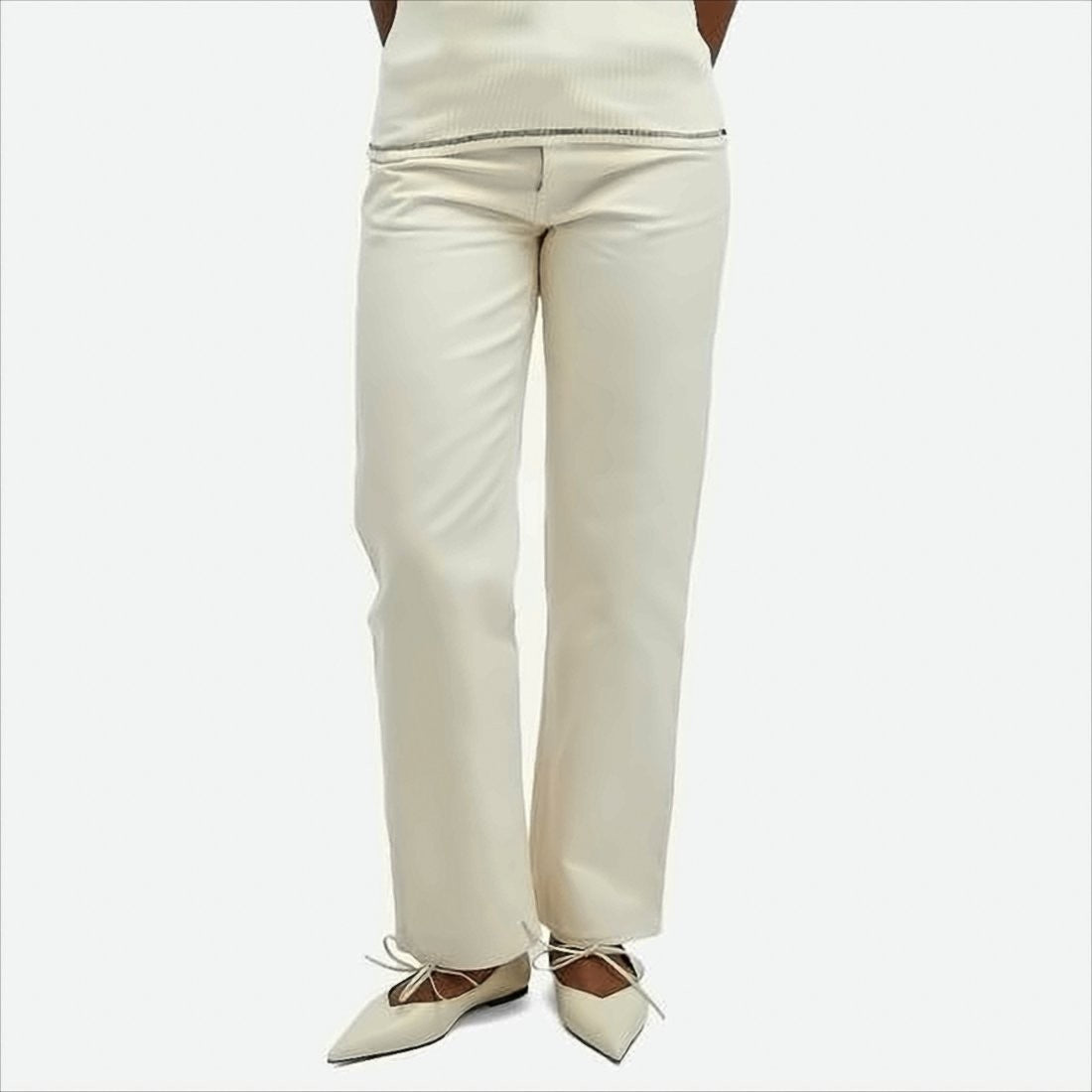 Baserange Straight-Leg High-Waist Organic Cotton Baserange Pants