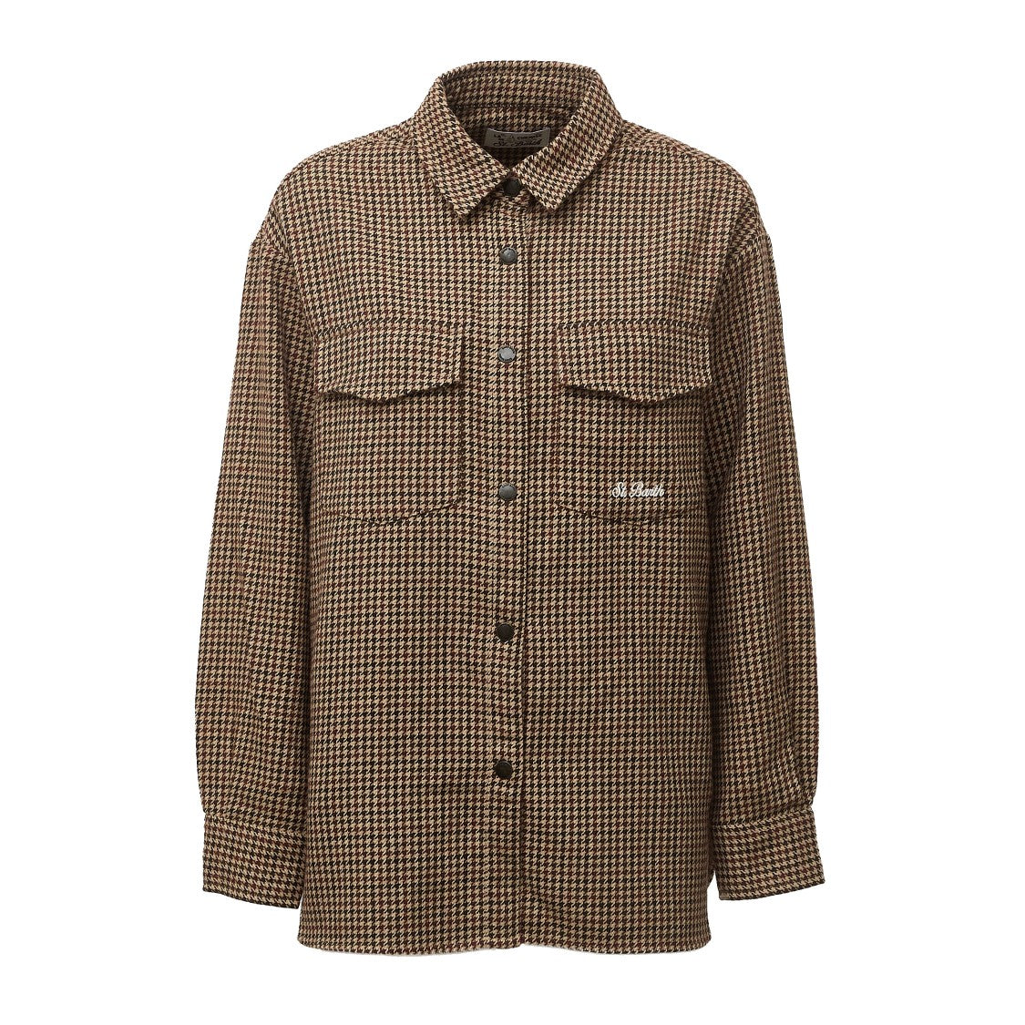 Mc2 Saint Barth Cambry Houndstooth Flannel Overshirt