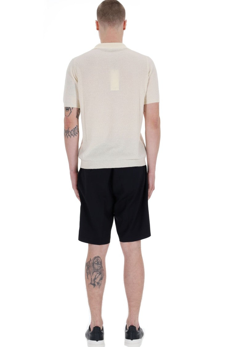 Roberto Collina Light Terry Open Collar Polo