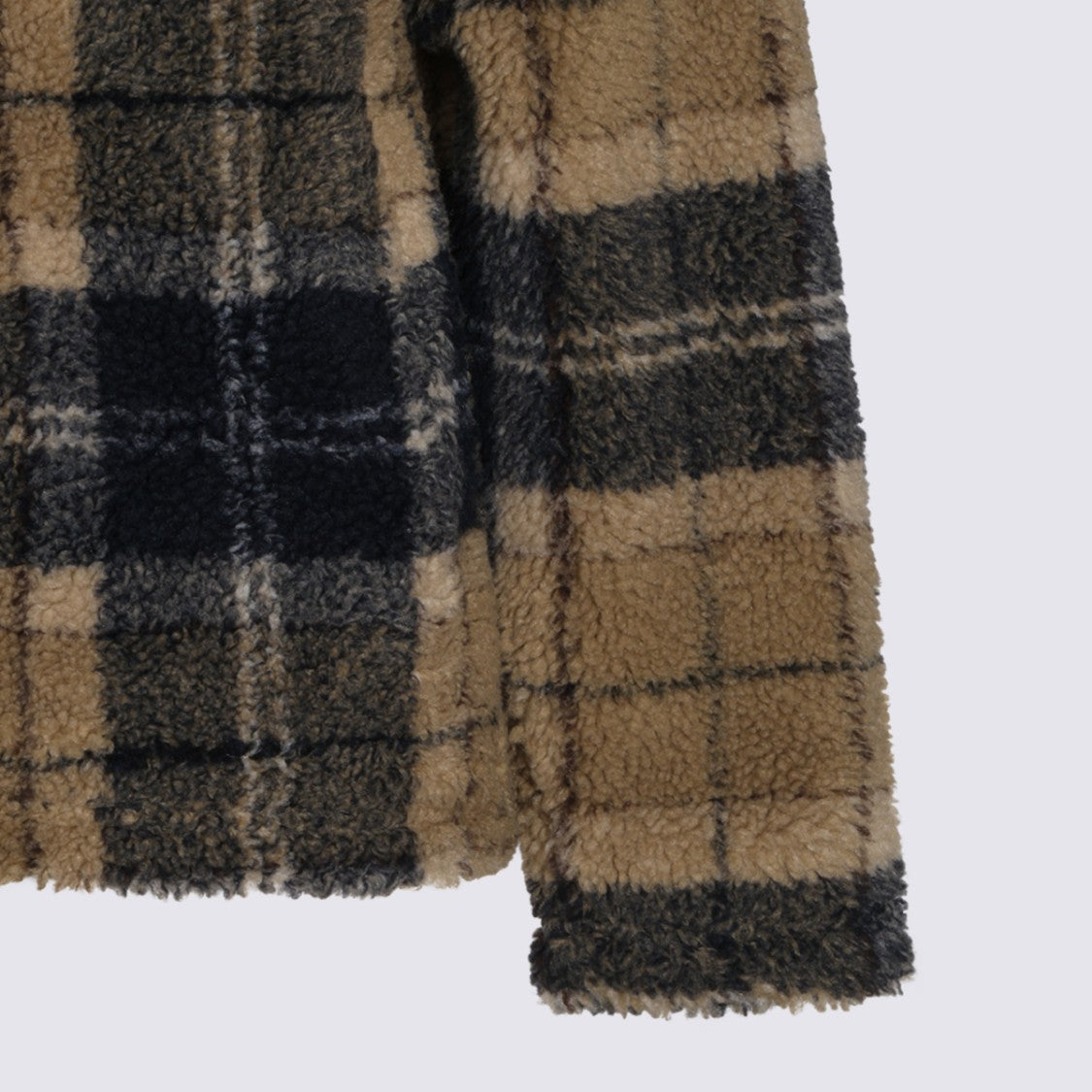 Barbour Checkered Textured High-Collar Jacket