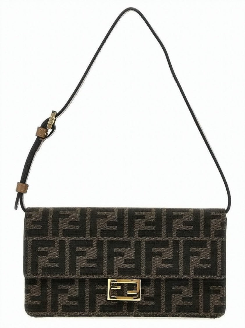 Fendi Monogram Chain Wallet With Adjustable Strap