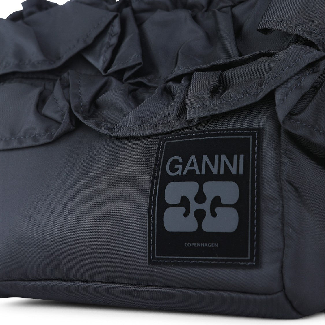 Ganni Structured Black Satchel