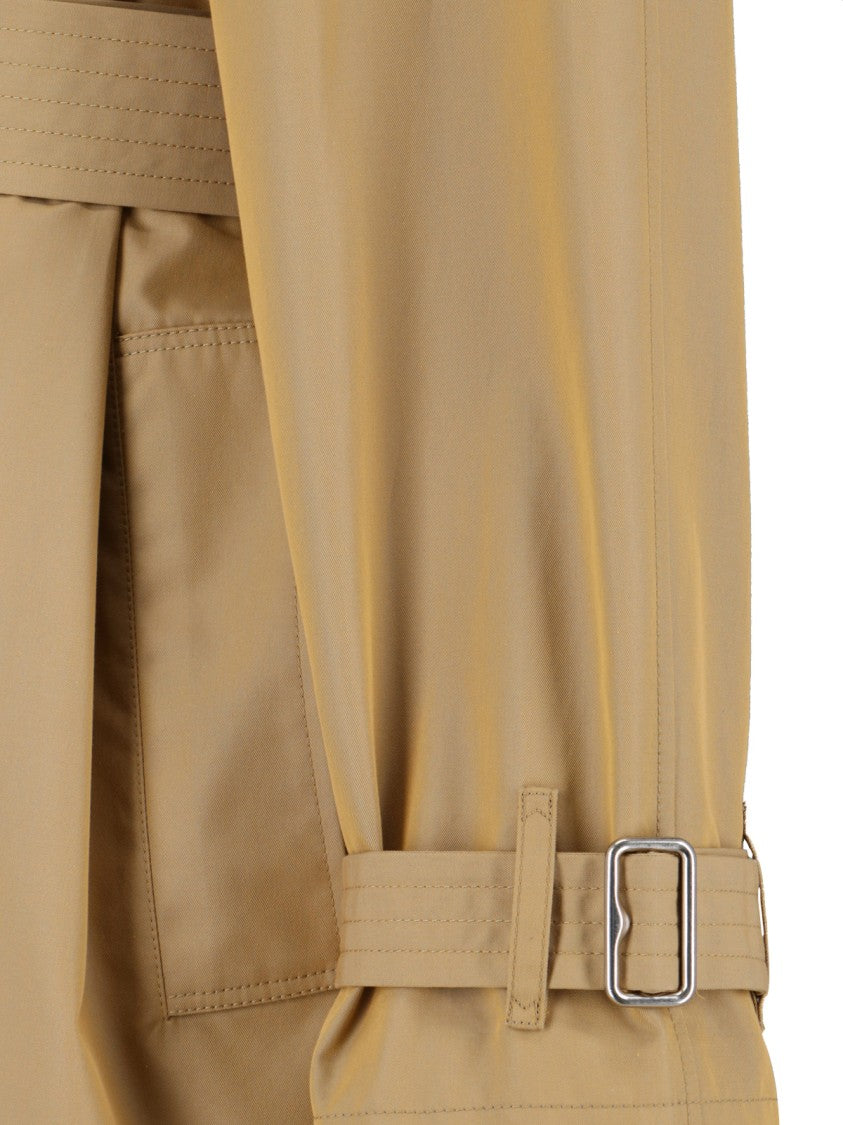 Burberry Double Breasted Midi Trench Coat – Beige