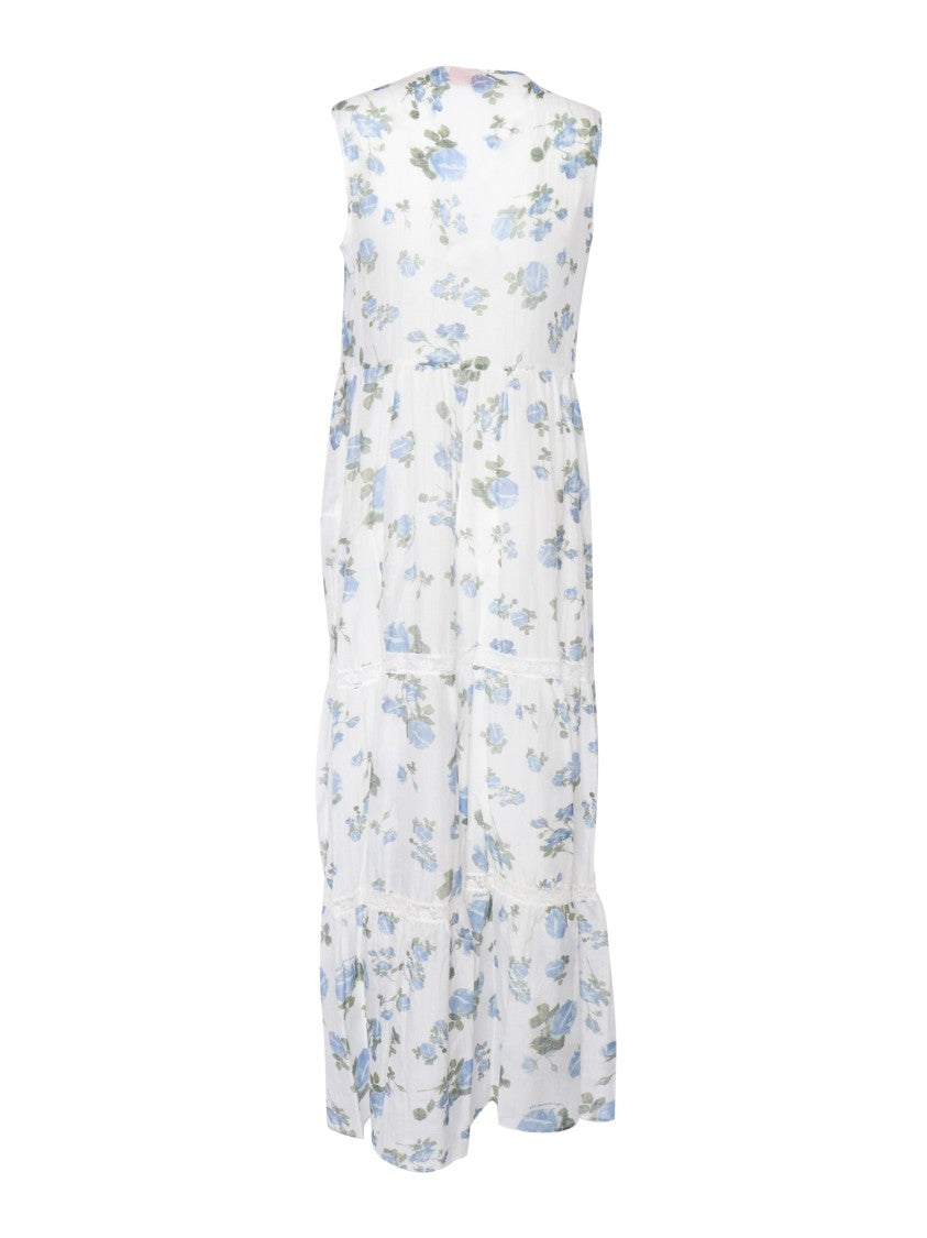 Ermanno Scervino Flowing Maxi Dress With Floral Print