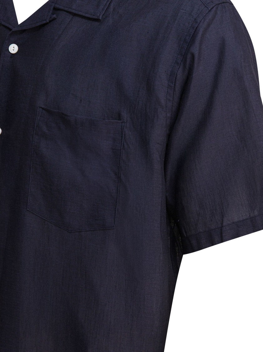 Nonnative Short-Sleeve Linen Shirt With Classic Collar