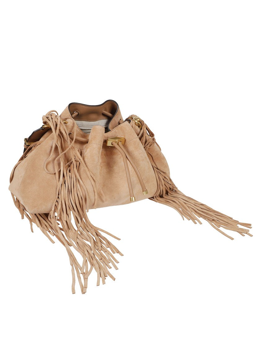 Jimmy Choo Fringed Black Slouchy Bag