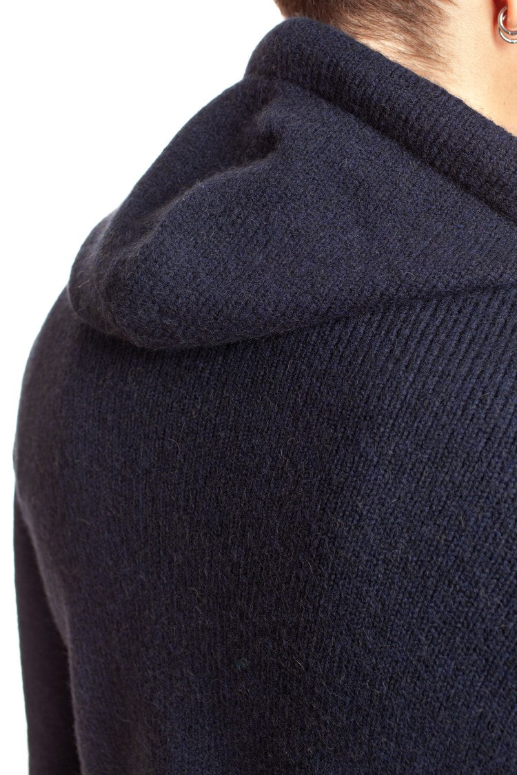 Roberto Collina Camel Wool Hooded Sweater