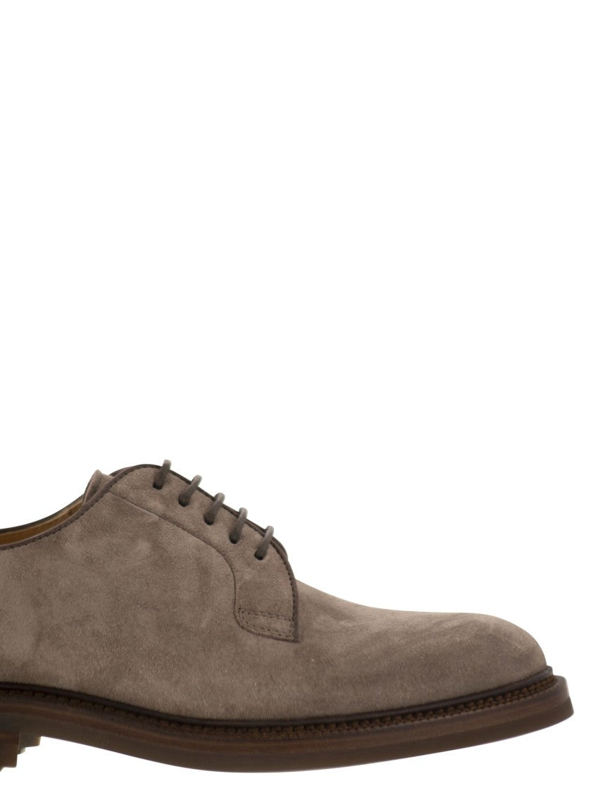 Brunello Cucinelli Timeless Suede Derby Shoes