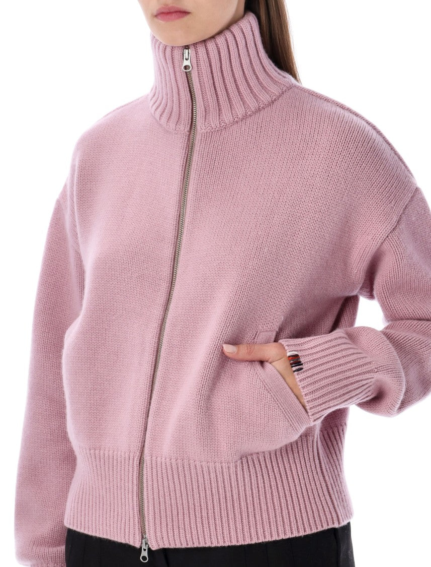 Extreme Cashmere Zip-Up Jacket With Minimalist Design And Functional Closure