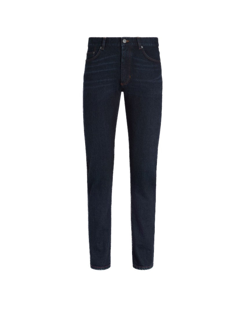 Zegna Roccia Dark Wash Comfort Jeans