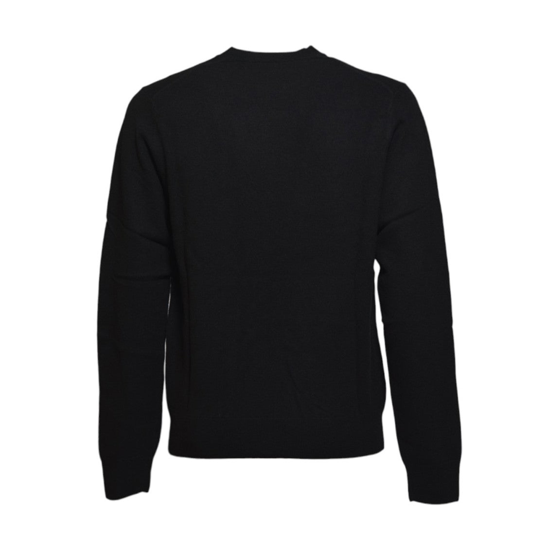 Comme Des Garçons Black Pure Wool Crewneck Sweater