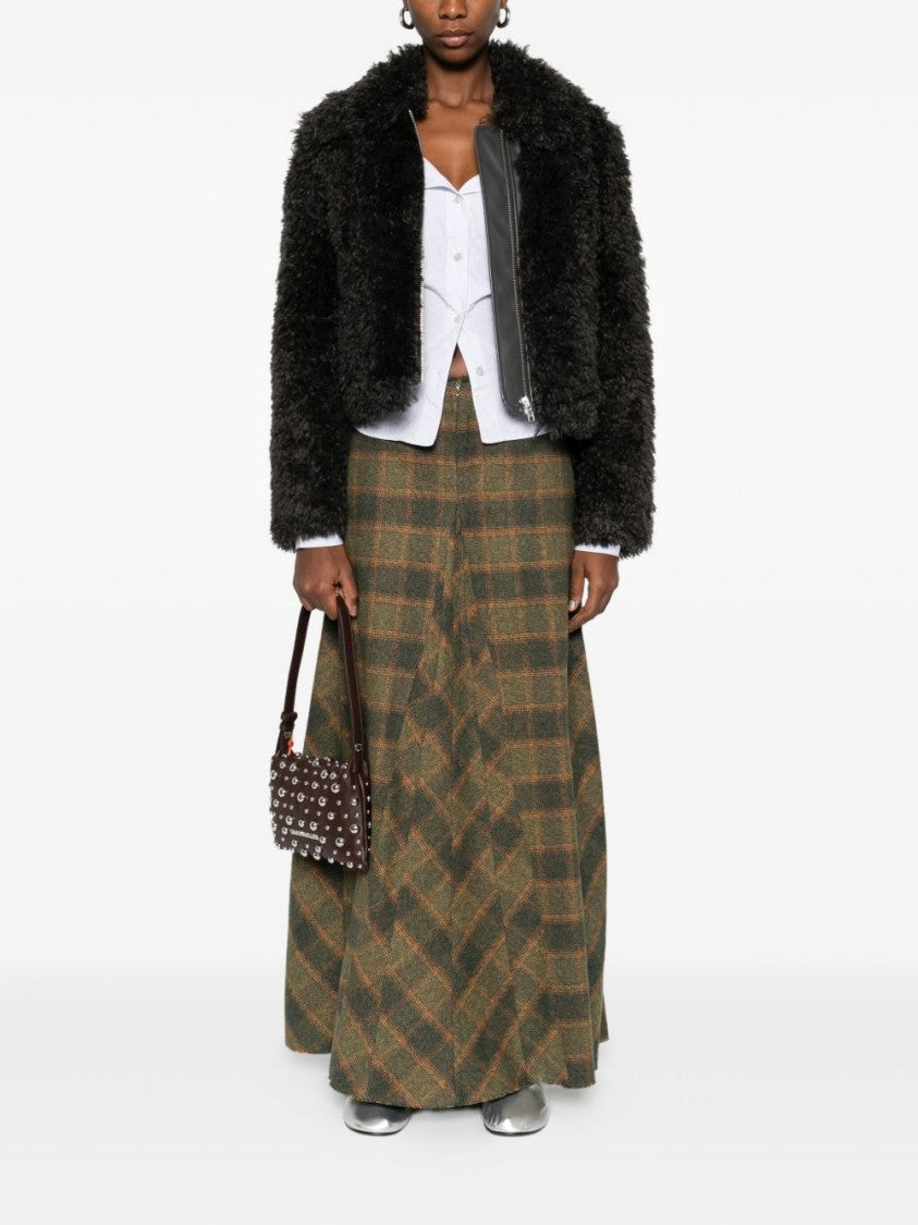 Stand Studio Plush Faux Fur Cropped Coat