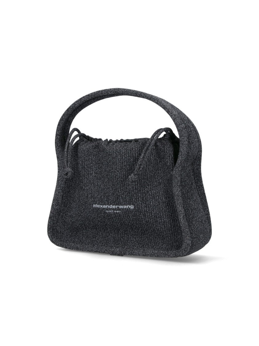 Alexander Wang "Ryan" Shoulder Bag In Black Fabric