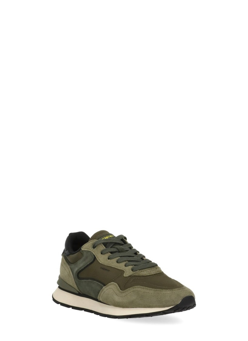 Hoff Green Low-Top Suede Leather Sneakers