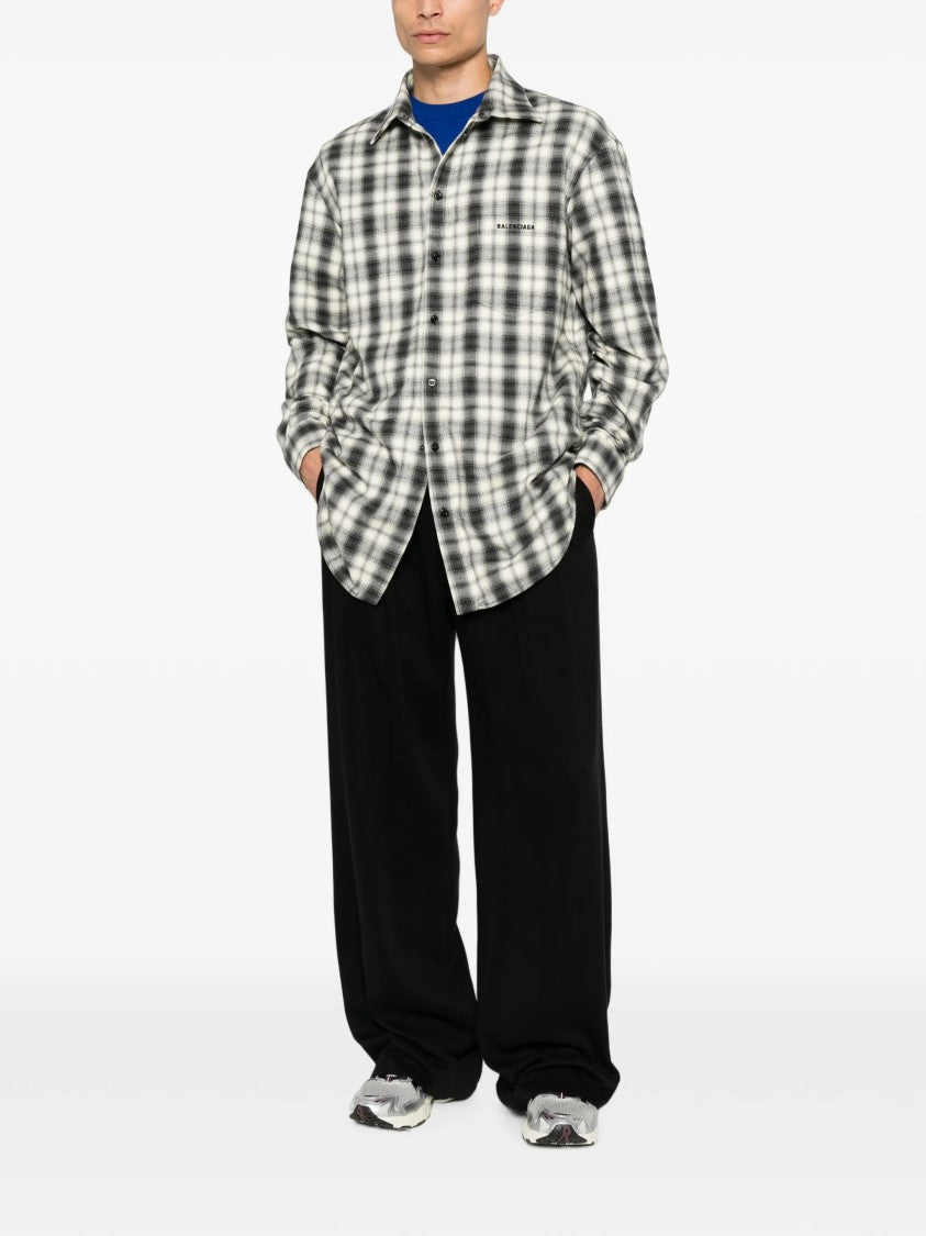 Balenciaga Plaid Cotton Regular Fit Shirt