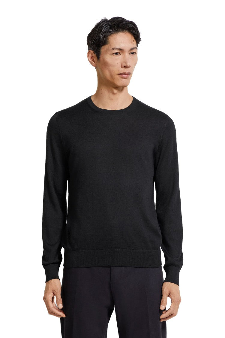 Zegna Cashseta Light Cashmere-Silk Crewneck Sweater