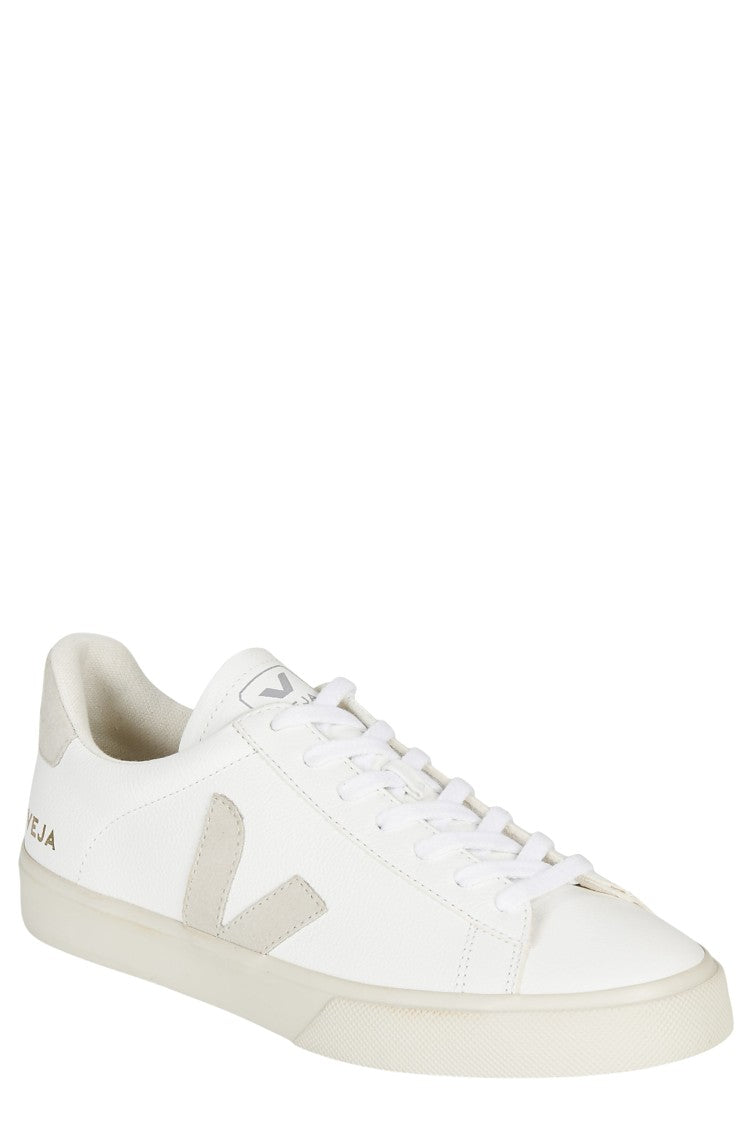 Veja Natural White Campo Leather Inserts Leather Sneakers