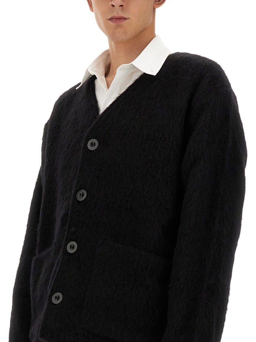 Our Legacy V-Neck Cardigan With Textured Knit And Button-Down Front