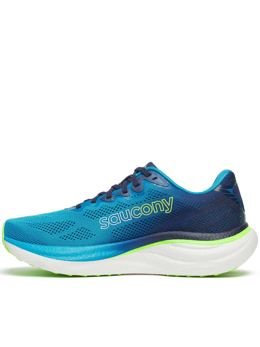 Saucony Vibrant Blue Ride 19 Mesh Running Sneakers