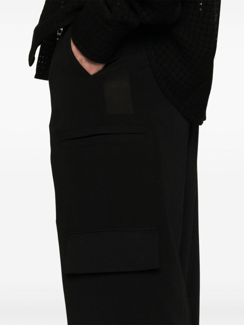 Namacheko Wide-Leg Tailored Pants With Concealed Fastening And Flap Pockets