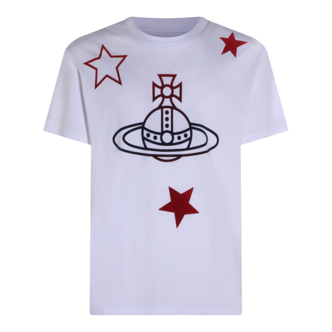 Vivienne Westwood White Short-Sleeve T-Shirt With Distinctive Emblem