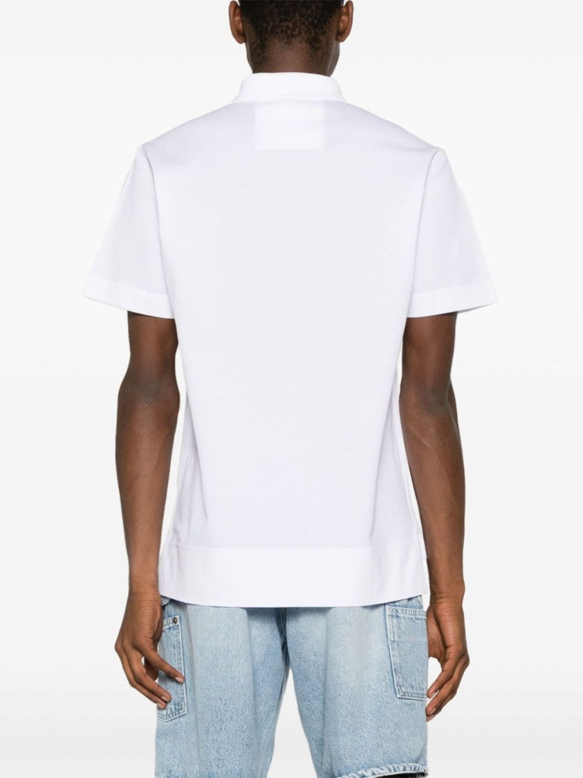 Givenchy White Signature 4G Embroidery Piqué Polo