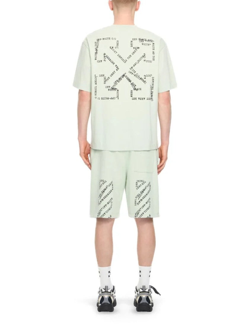 Off-White Black Graphic Back Cotton T-Shirt