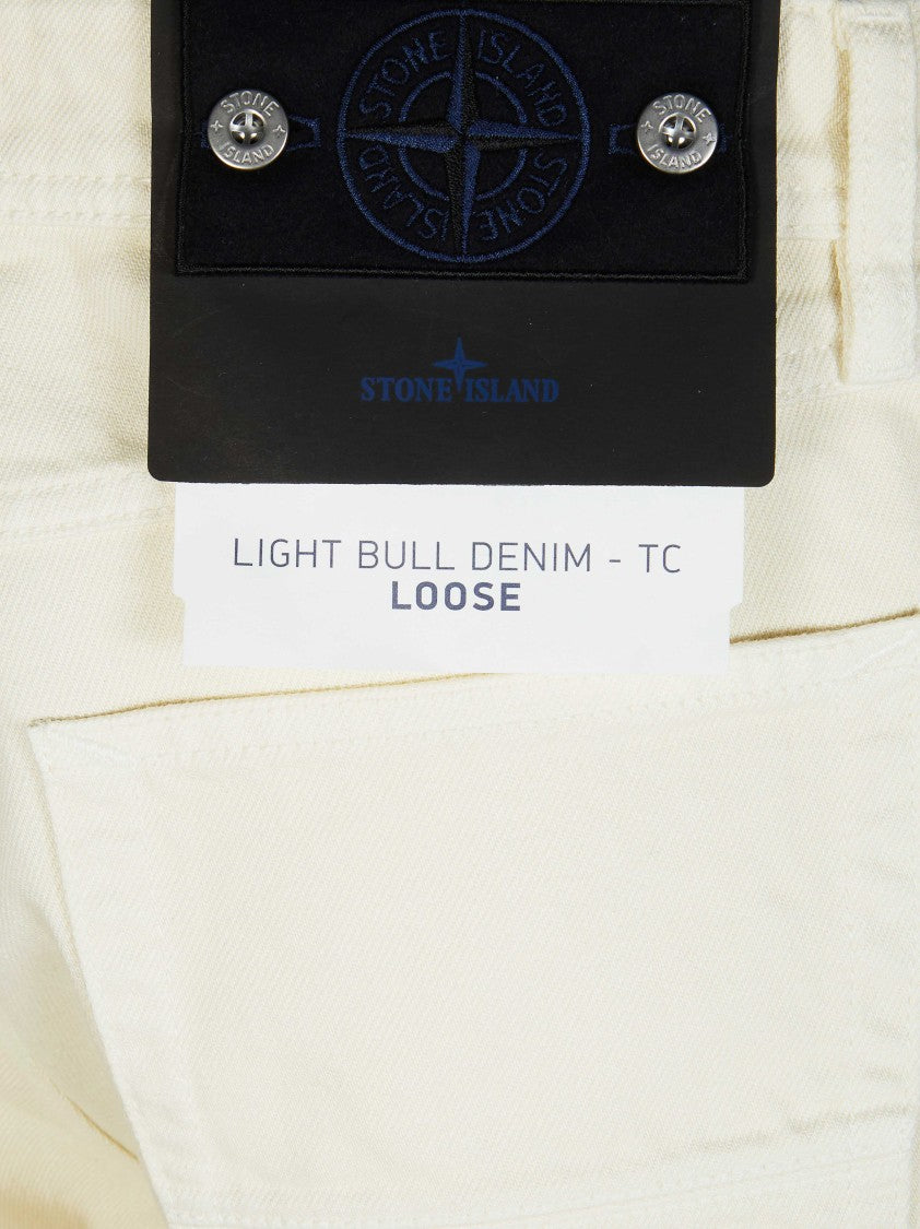 Stone Island Light Neutral Loose Fit Trousers