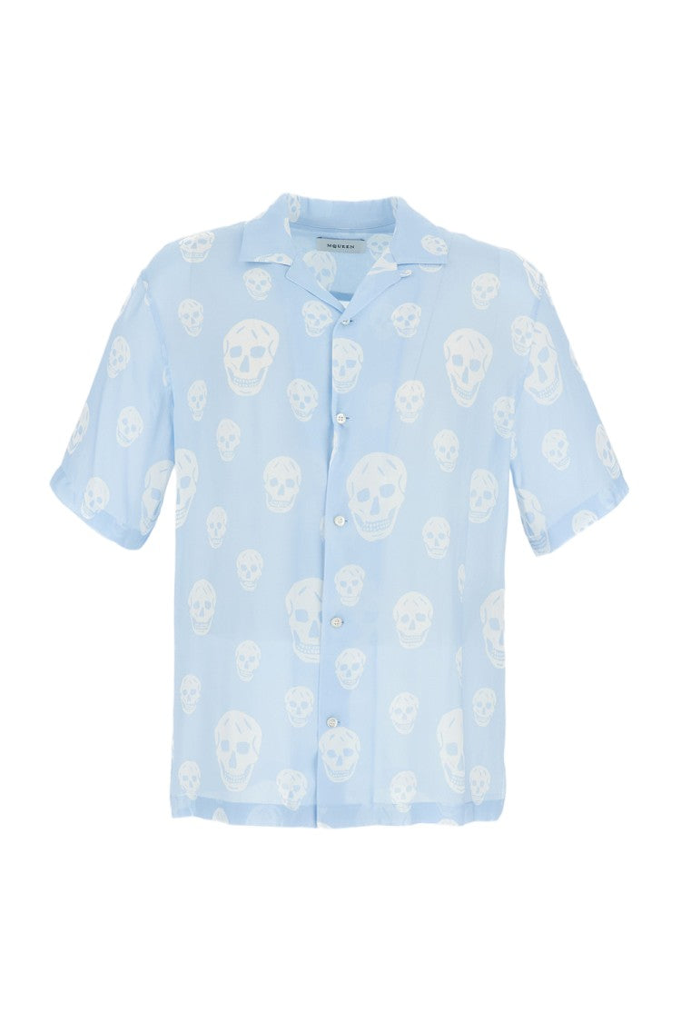 Alexander Mcqueen Short-Sleeved Printed Hawaiian Shirt With Revere Collar