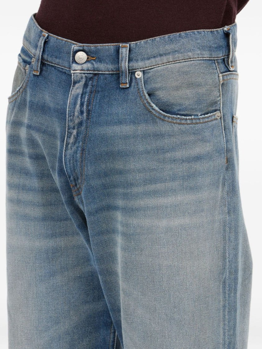 Mm6 By Maison Margiela Relaxed Fit Faded Denim Jeans