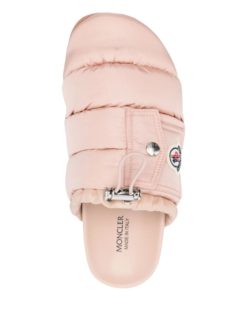Moncler Mon Pocket Quilted Nylon Mules