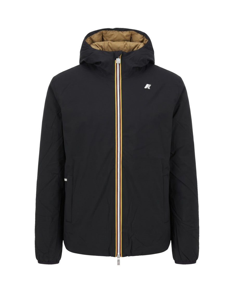 K-Way Black Beige Khaki Jack St Warm Double Slim Jacket