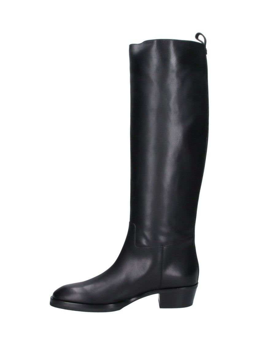 Jimmy Choo Sophisticated Buffalo Leather Tall Boots With Vibram Sole
