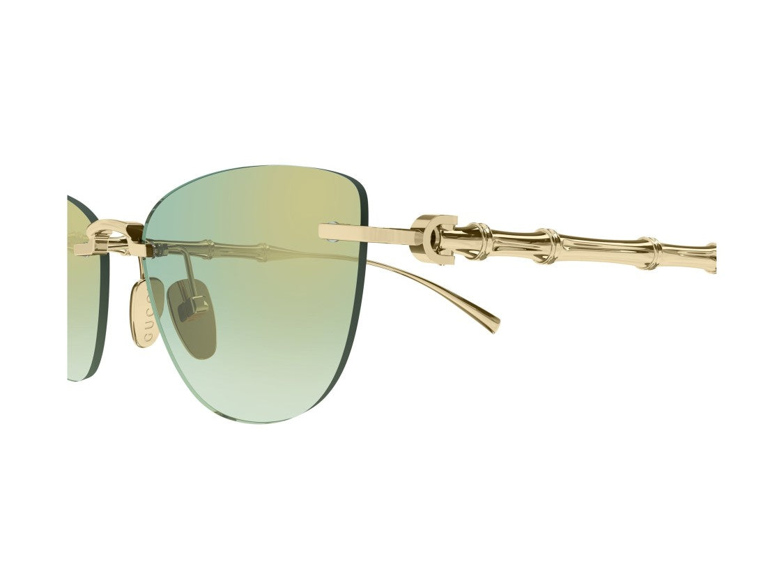 Gucci Gg2063s Gradient Bamboo Rimless Sunglasses