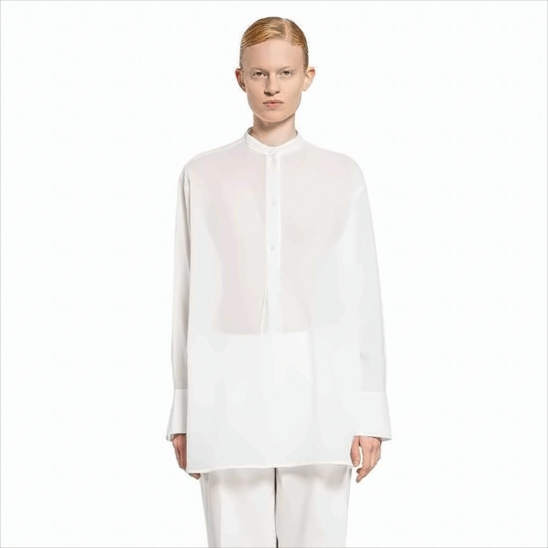 Totême Loose-Fitting White Organic Cotton Shirt With Minimalist Design