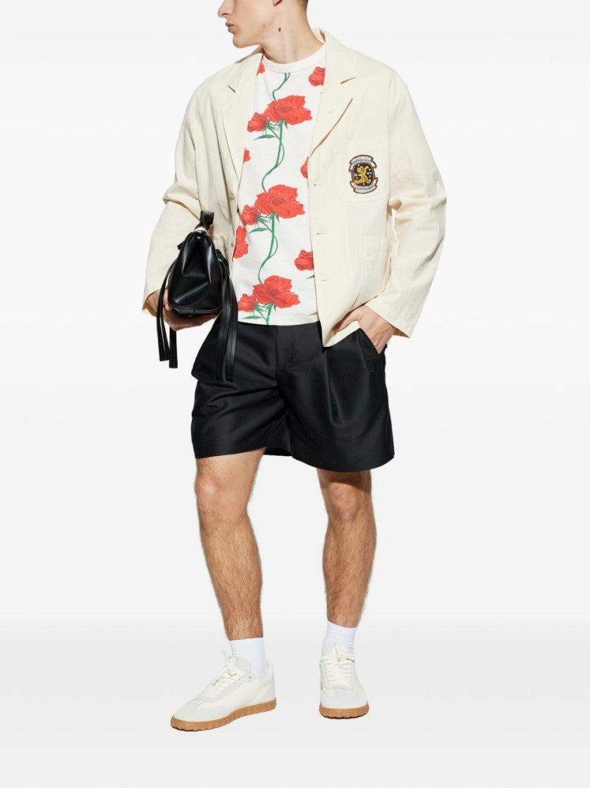 Kenzo Relaxed Fit Floral Print Silk T-Shirt